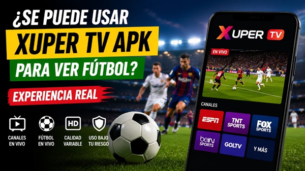 ¿Se puede usar la Xuper TV APK para ver fútbol? Experiencia real.